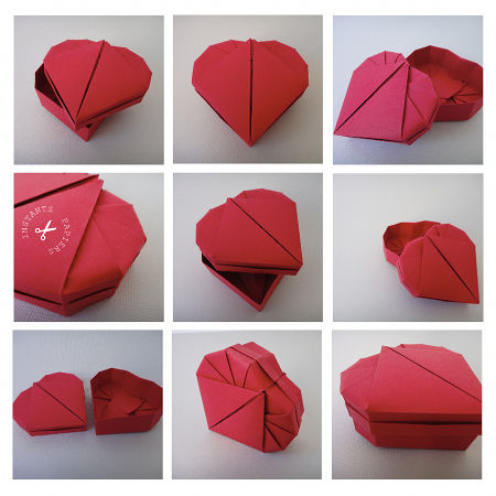 origami boite coeur facile video