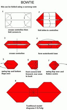 origami bow tie instructions