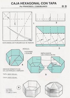 origami box hexagon