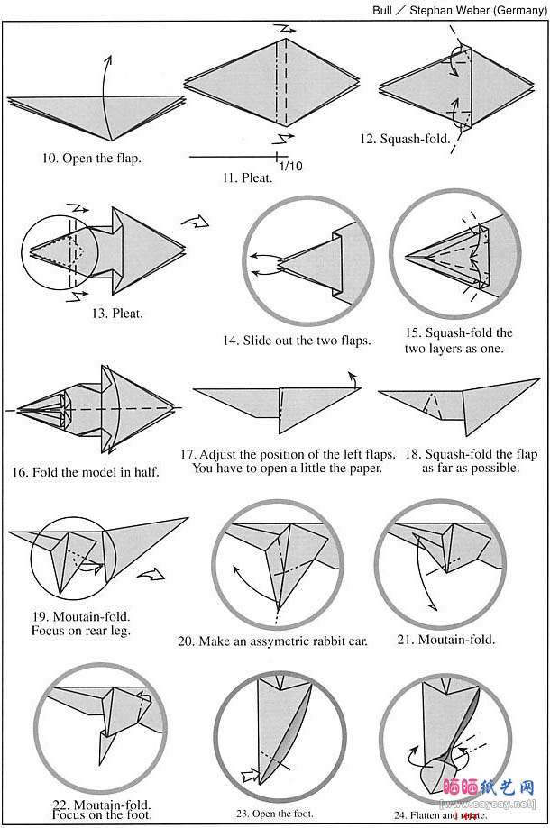 origami bull instructions