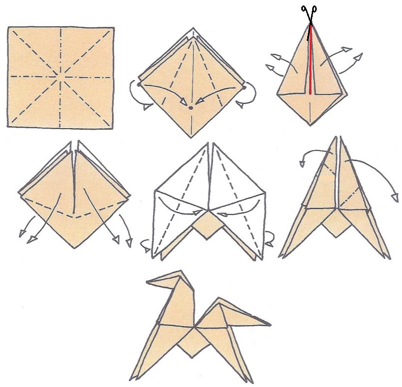 origami cheval tuto