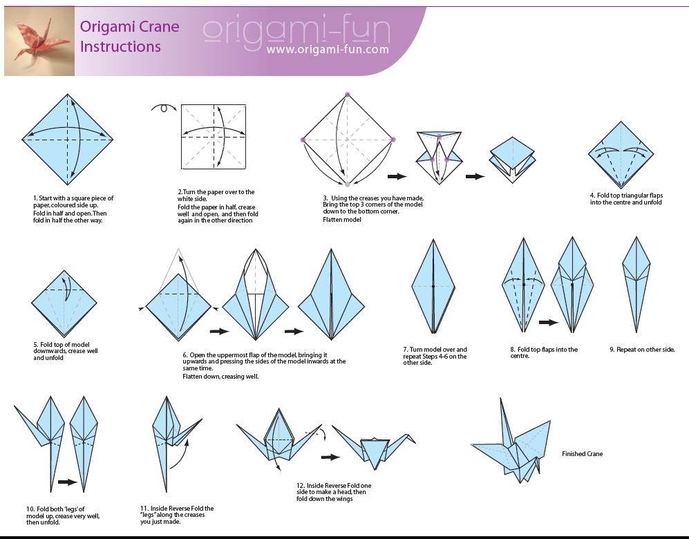 origami crane step by step