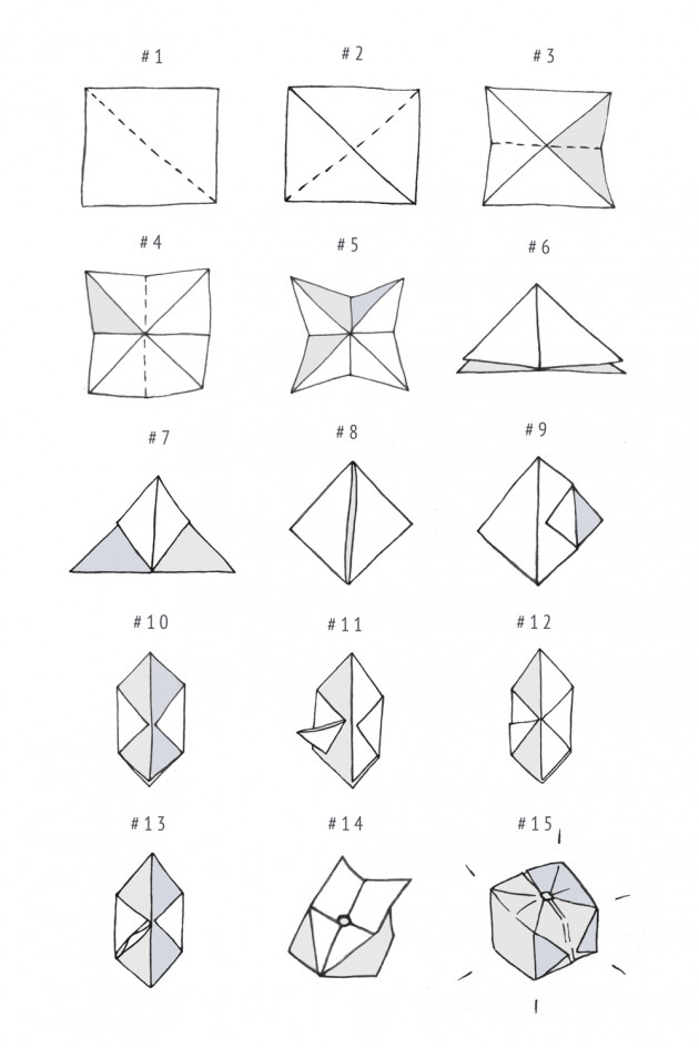 origami cube facile