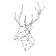 Origami deer tattoo