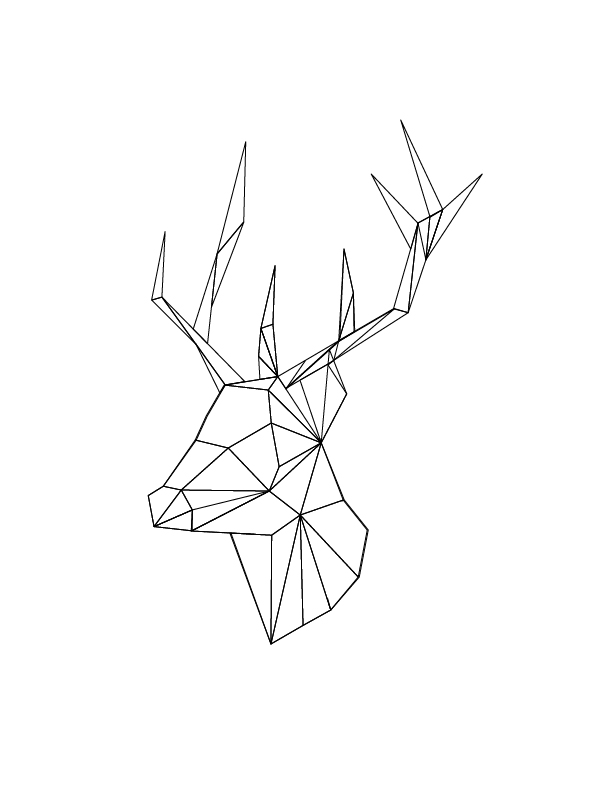 origami deer tattoo