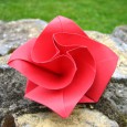Origami diamond rose