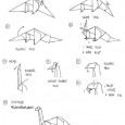 Origami dinosaur diagrams