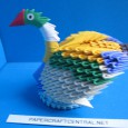 Origami duck 3d