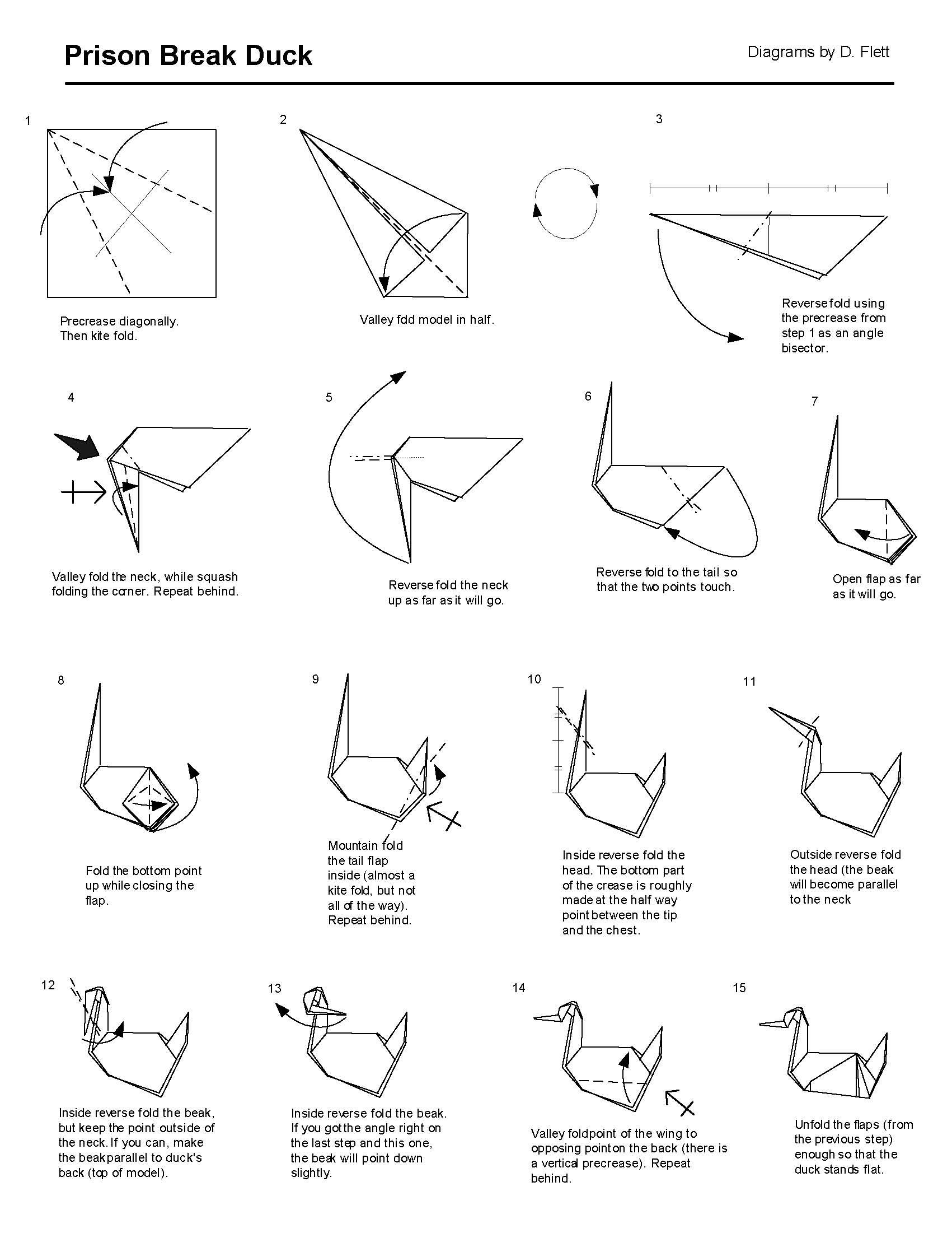 origami duck instructions
