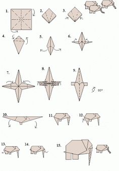 origami elephant tuto