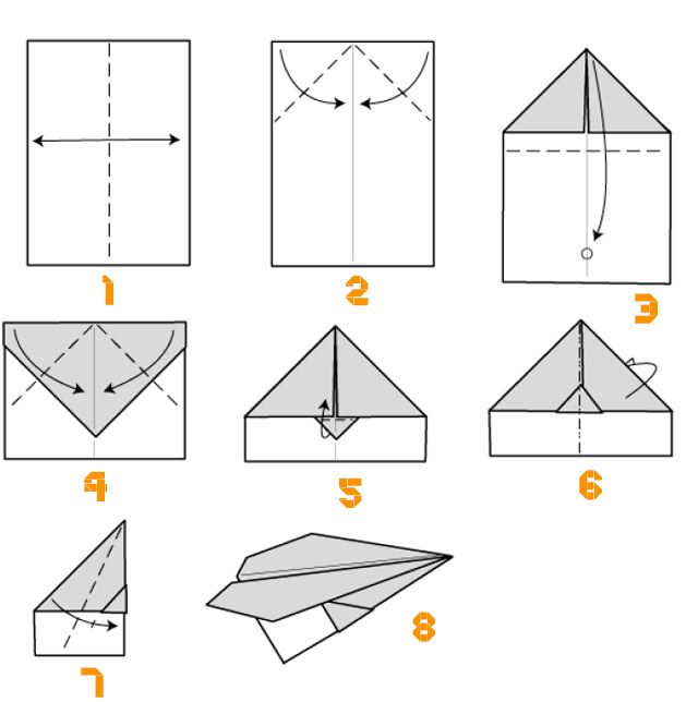origami facile avion planeur
