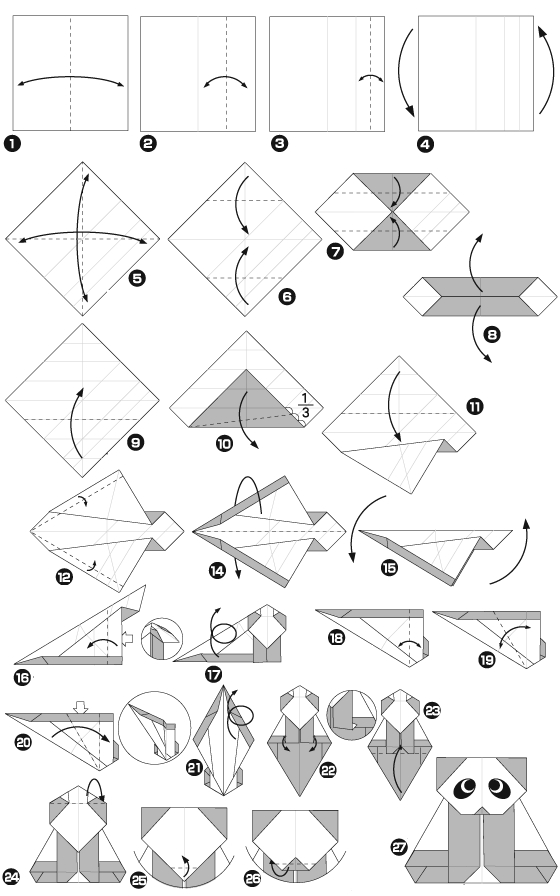 origami facile panda
