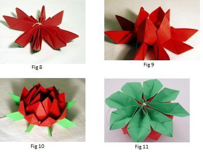 origami feuille de lotus