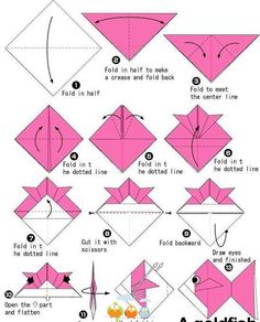 origami fish diagram