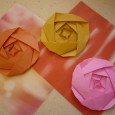 Origami flat rose