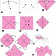 Origami fleur diagramme