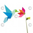 Origami flower clipart