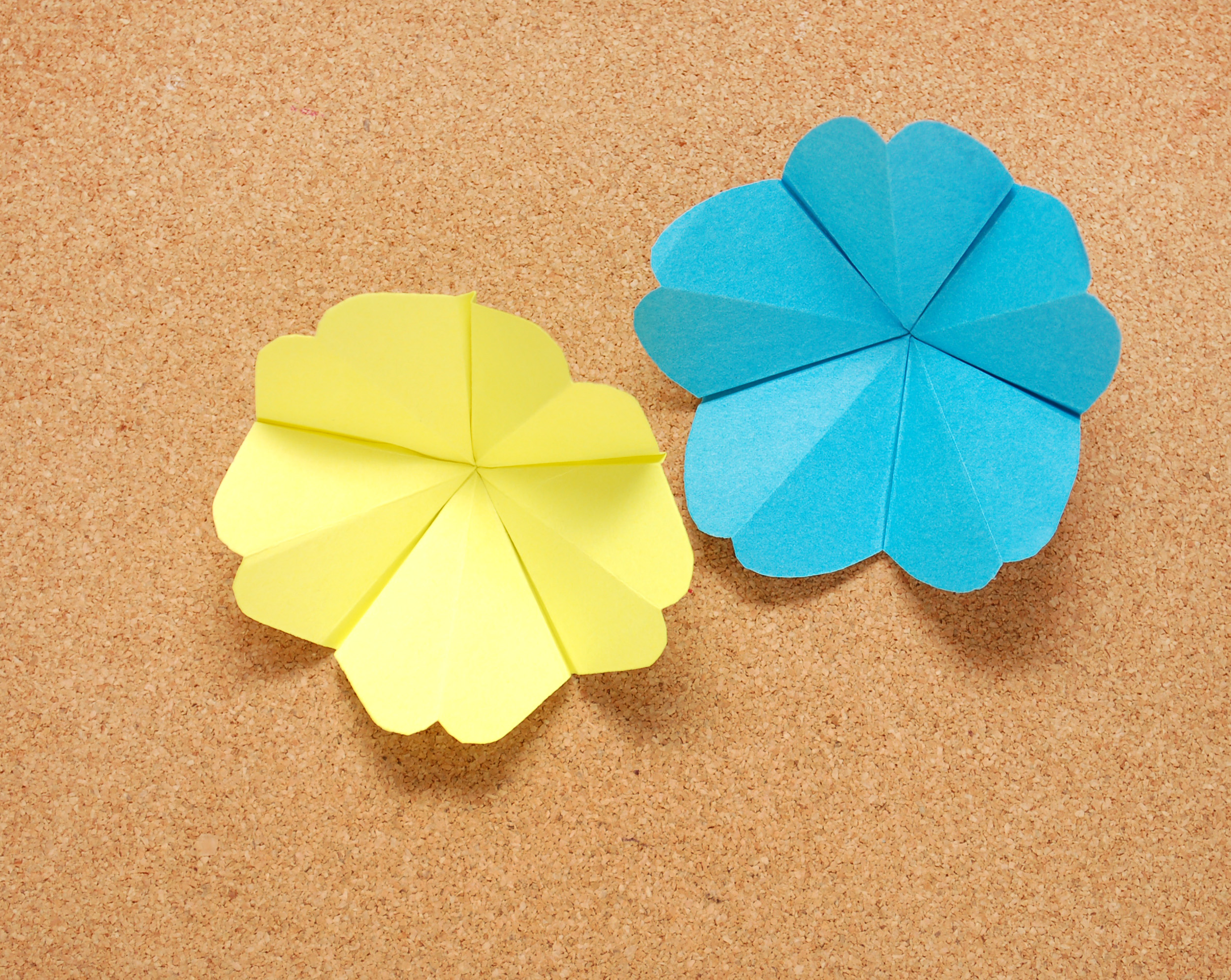 origami flower flat