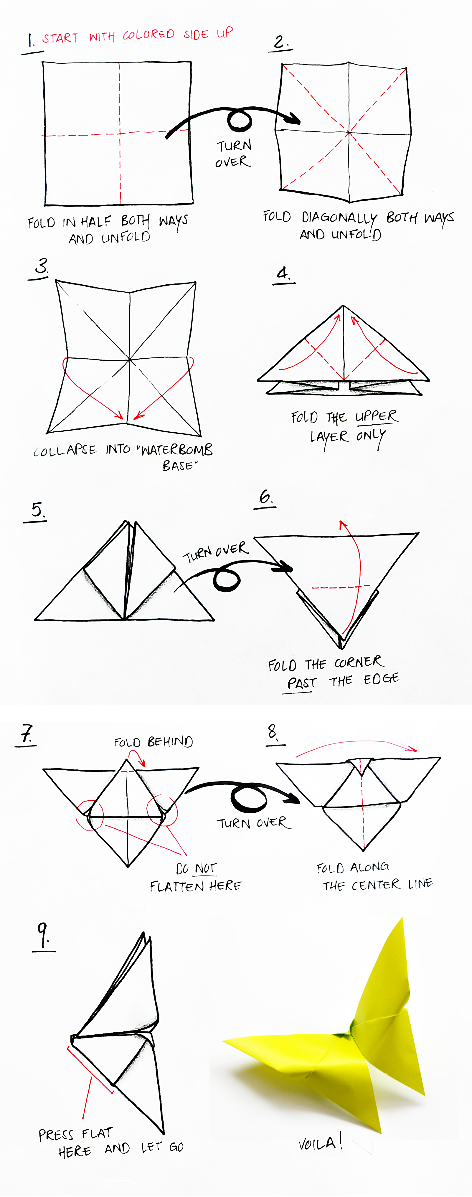 origami for kids butterfly