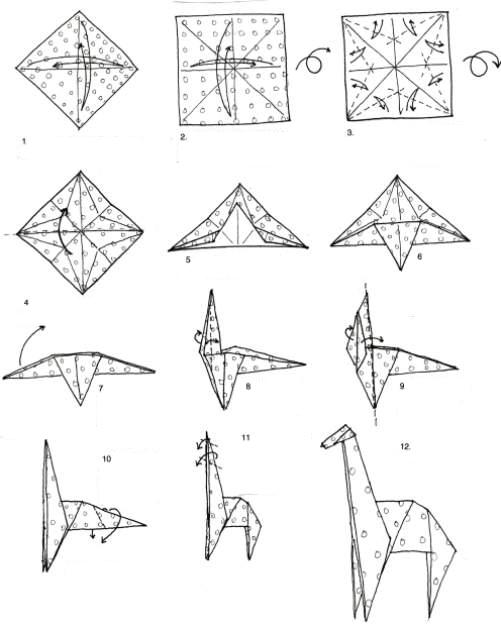 origami giraffe step by step