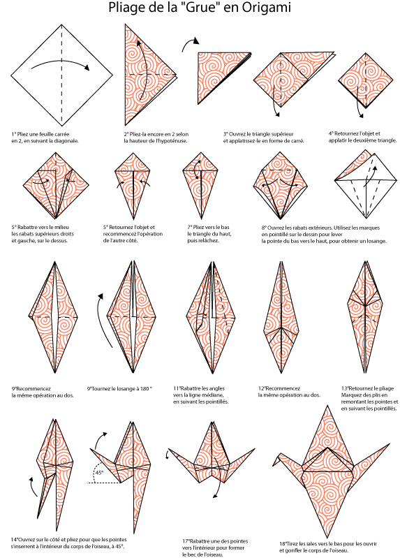 origami grue tuto