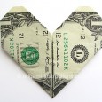 Origami heart money