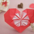 Origami heart with star