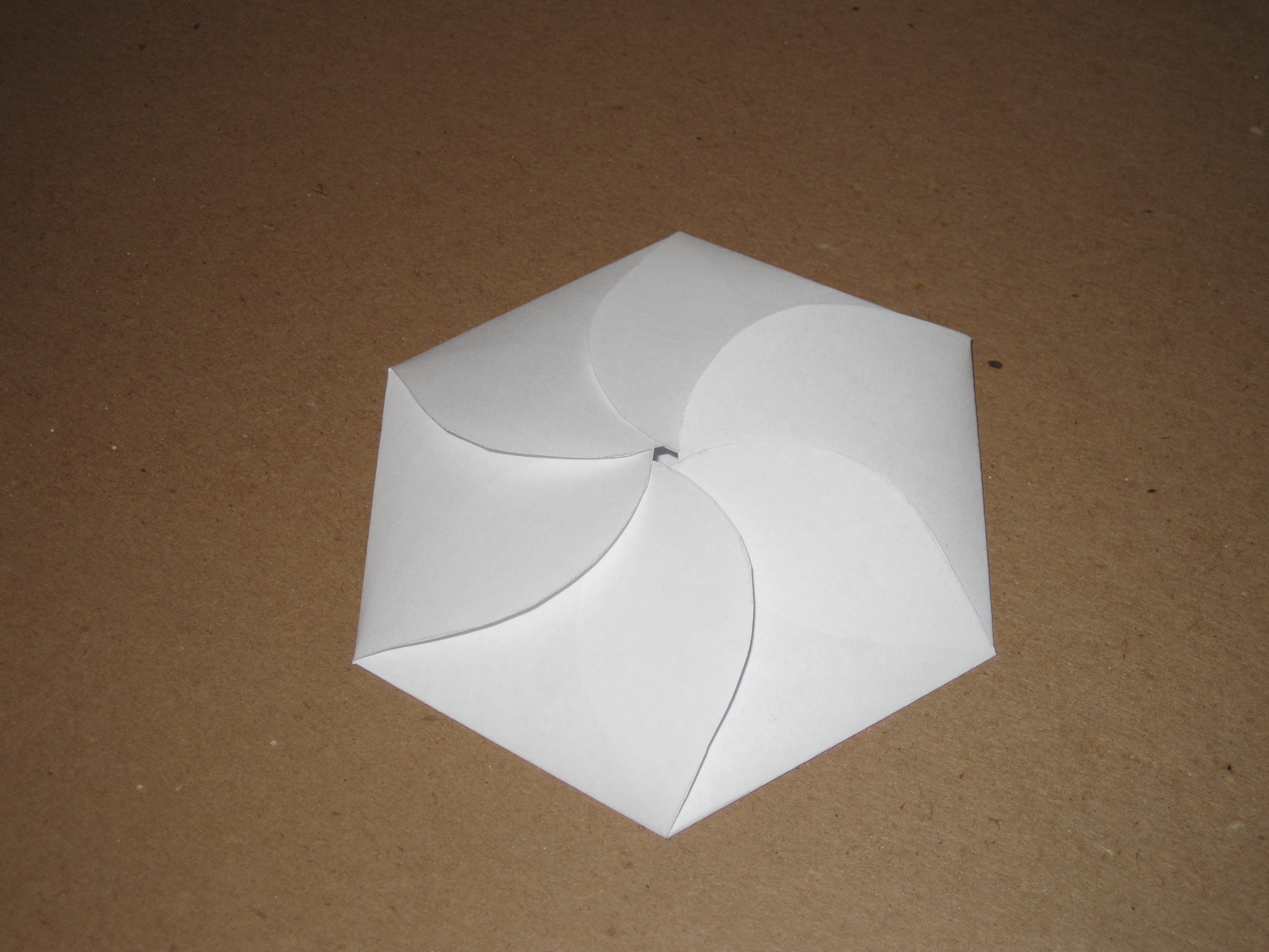 origami hexagon envelope