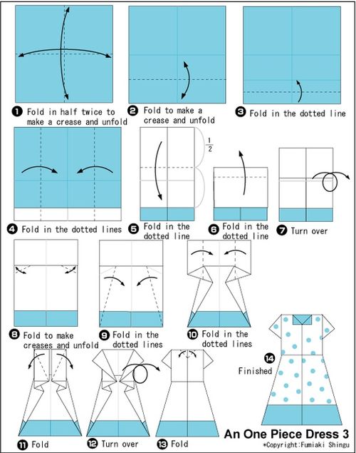 origami instructions dress