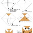 Model origami origami tiger diagrams complex 