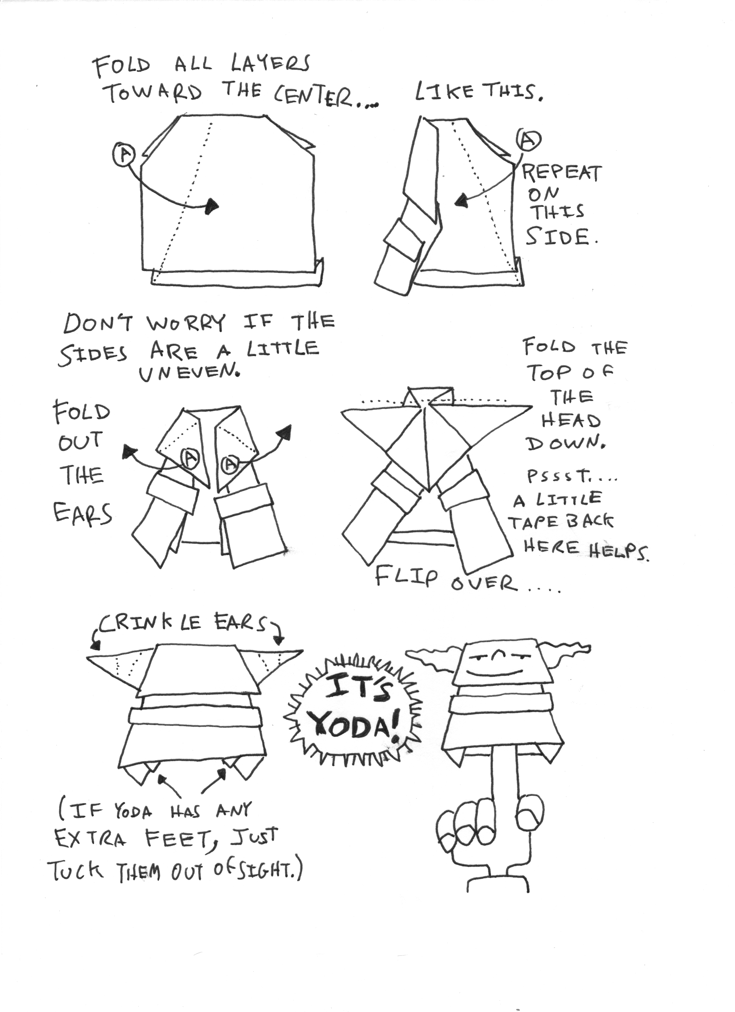 origami instructions yoda