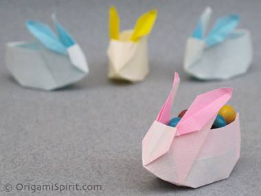 origami lapin de paques