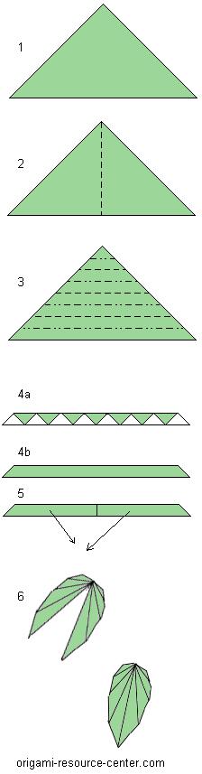 origami leaf instructions