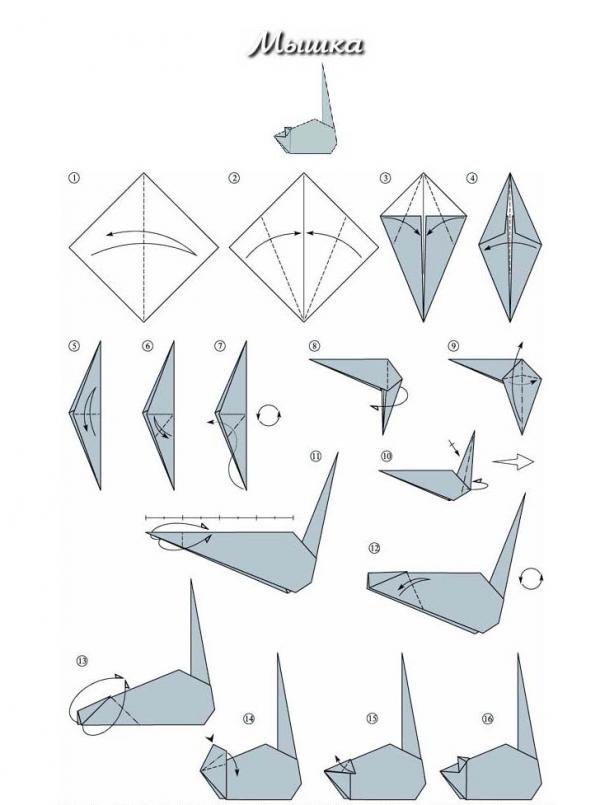 origami mouse instructions