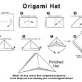Origami newspaper hat