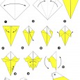 Origami perroquet simple