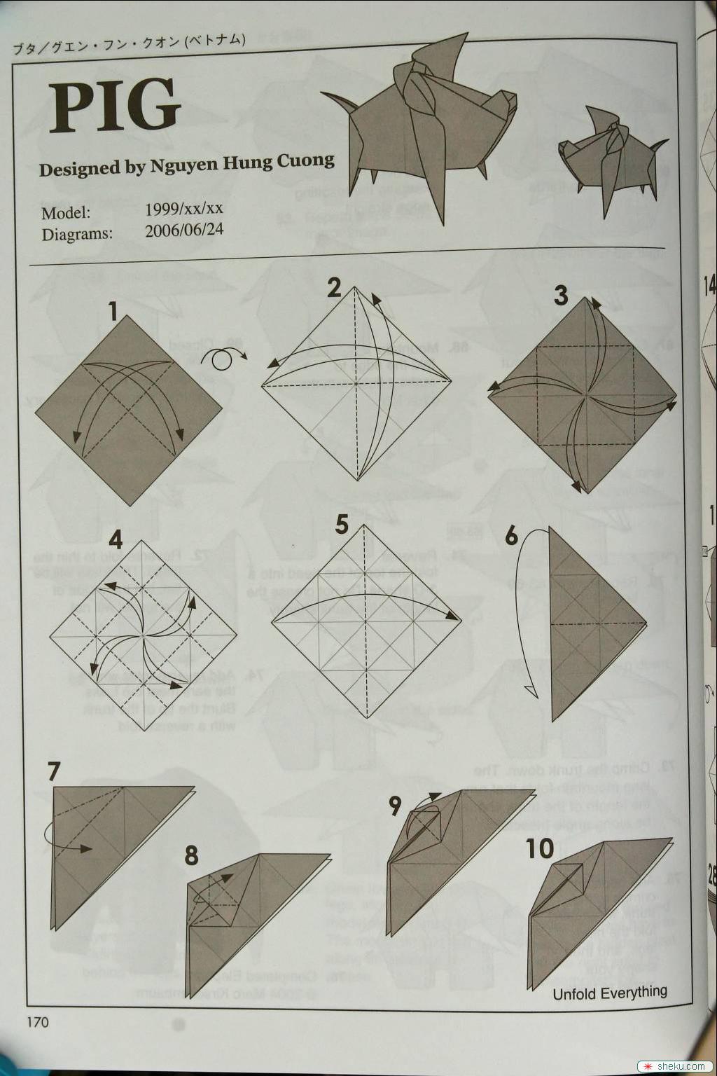 origami pig instructions
