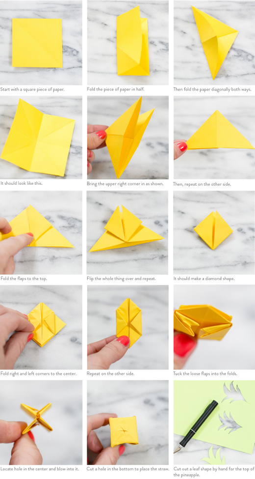 origami pineapple instructions