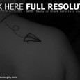 Origami plane tattoo