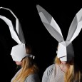 Origami rabbit mask