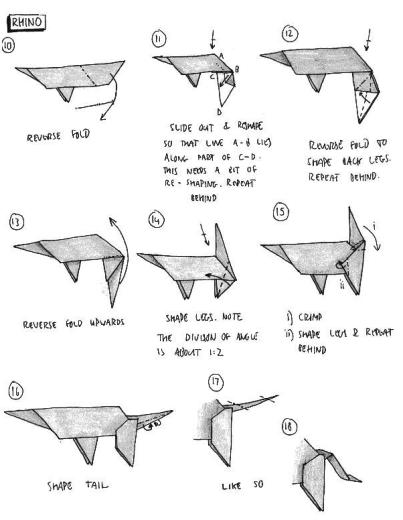origami rhino instructions