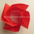Origami rose bowl