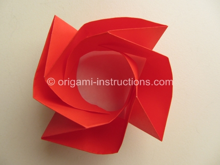 origami rose bowl