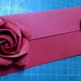 Origami rose envelope