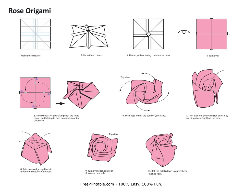 origami rose