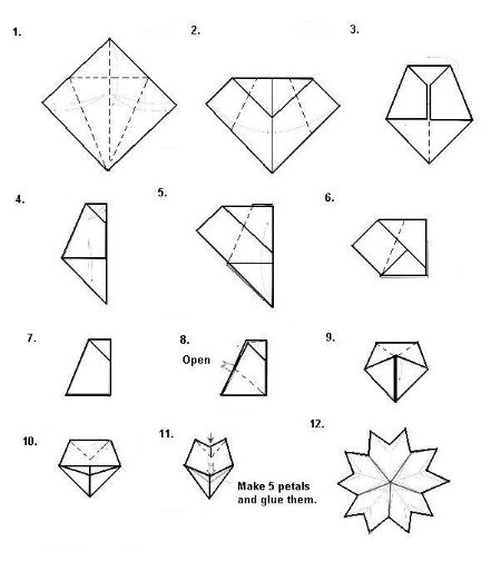 origami sakura tutorial