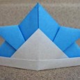 Origami samurai helmet