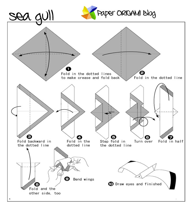 origami seagull instructions