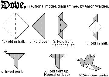 origami simple oiseau