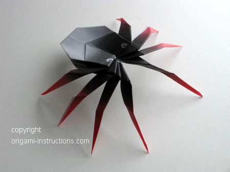 origami spider instructions